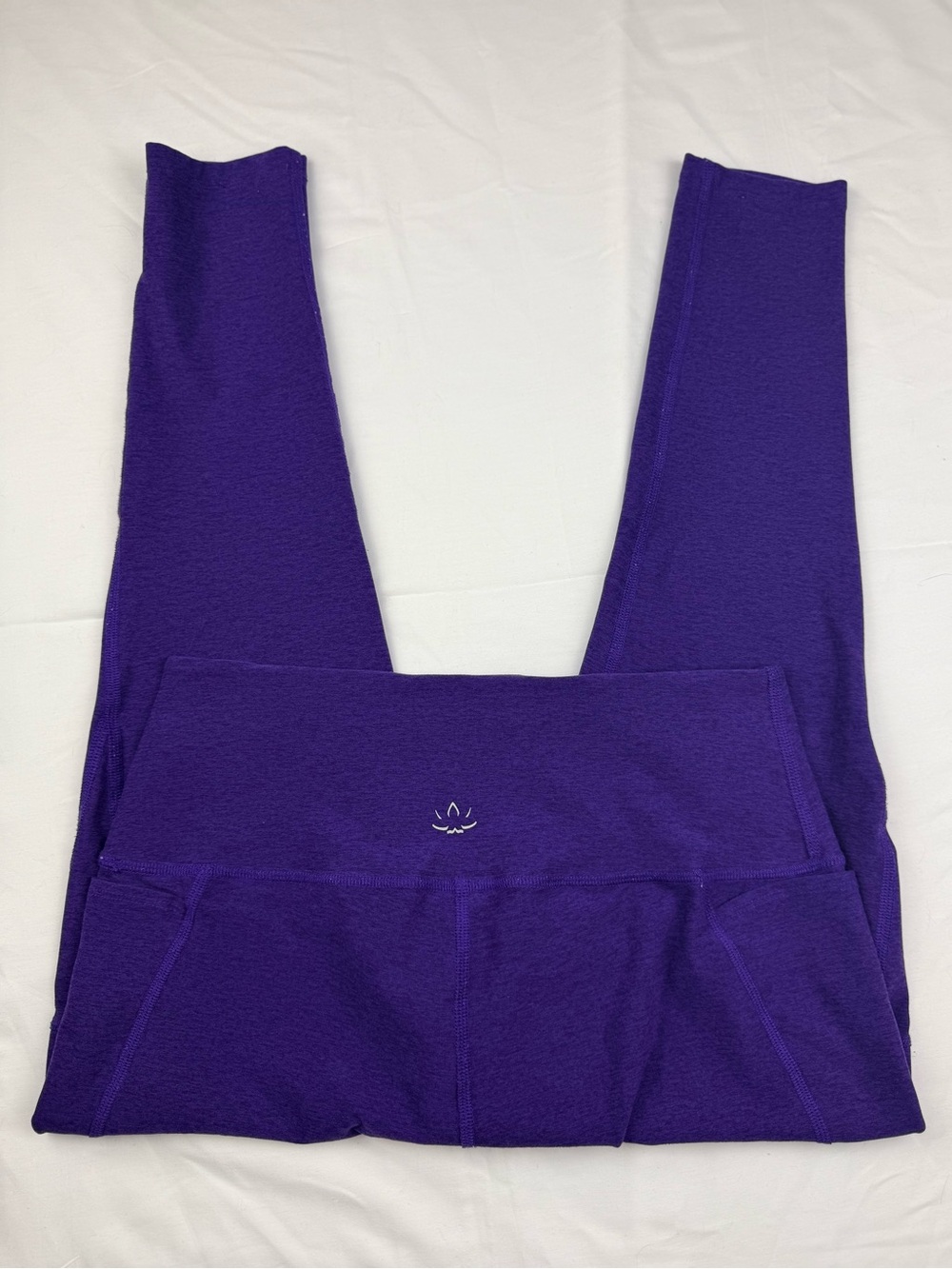 Beyond Yoga Purple High-Waist Leggings with Center Back Logo